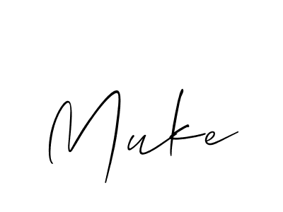 Make a beautiful signature design for name Muke. With this signature (Allison_Script) style, you can create a handwritten signature for free. Muke signature style 2 images and pictures png