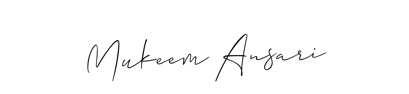 Make a short Mukeem Ansari signature style. Manage your documents anywhere anytime using Allison_Script. Create and add eSignatures, submit forms, share and send files easily. Mukeem Ansari signature style 2 images and pictures png