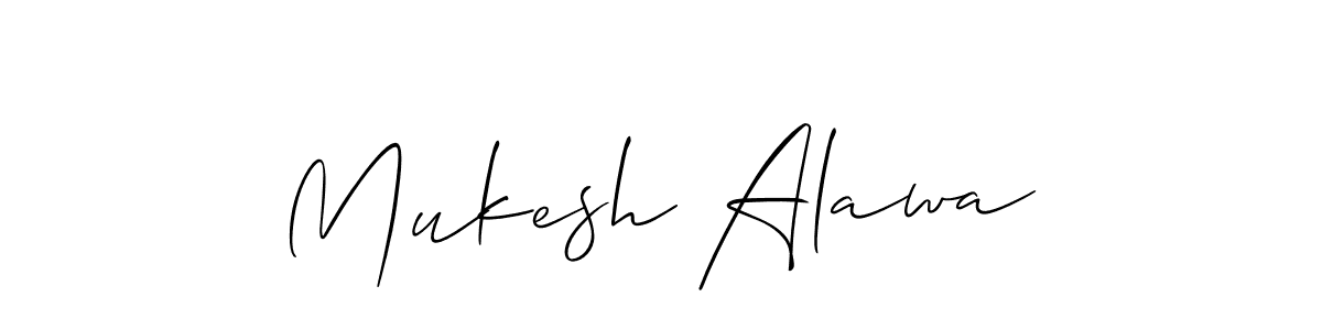 Also You can easily find your signature by using the search form. We will create Mukesh Alawa name handwritten signature images for you free of cost using Allison_Script sign style. Mukesh Alawa signature style 2 images and pictures png