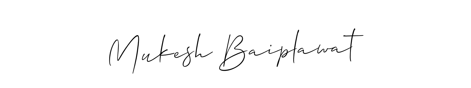 Best and Professional Signature Style for Mukesh Baiplawat. Allison_Script Best Signature Style Collection. Mukesh Baiplawat signature style 2 images and pictures png