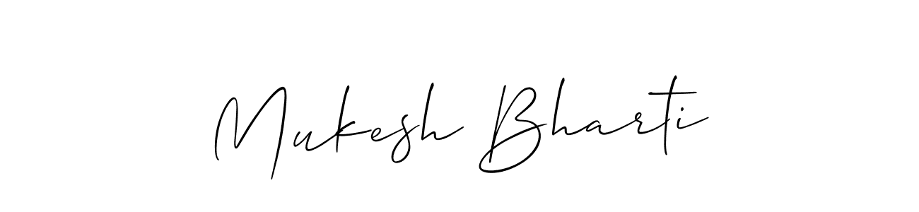 How to Draw Mukesh Bharti signature style? Allison_Script is a latest design signature styles for name Mukesh Bharti. Mukesh Bharti signature style 2 images and pictures png