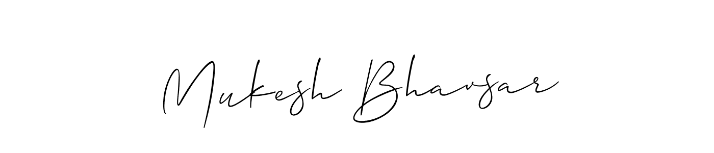 It looks lik you need a new signature style for name Mukesh Bhavsar. Design unique handwritten (Allison_Script) signature with our free signature maker in just a few clicks. Mukesh Bhavsar signature style 2 images and pictures png