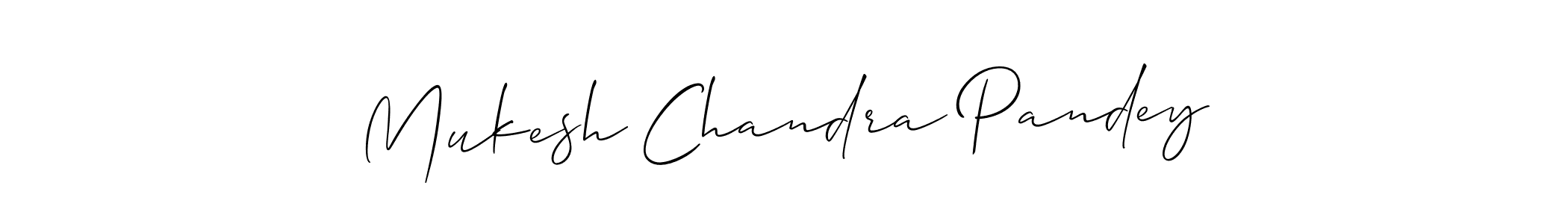 Use a signature maker to create a handwritten signature online. With this signature software, you can design (Allison_Script) your own signature for name Mukesh Chandra Pandey. Mukesh Chandra Pandey signature style 2 images and pictures png