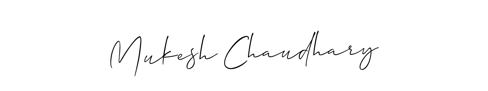 Make a beautiful signature design for name Mukesh Chaudhary. With this signature (Allison_Script) style, you can create a handwritten signature for free. Mukesh Chaudhary signature style 2 images and pictures png