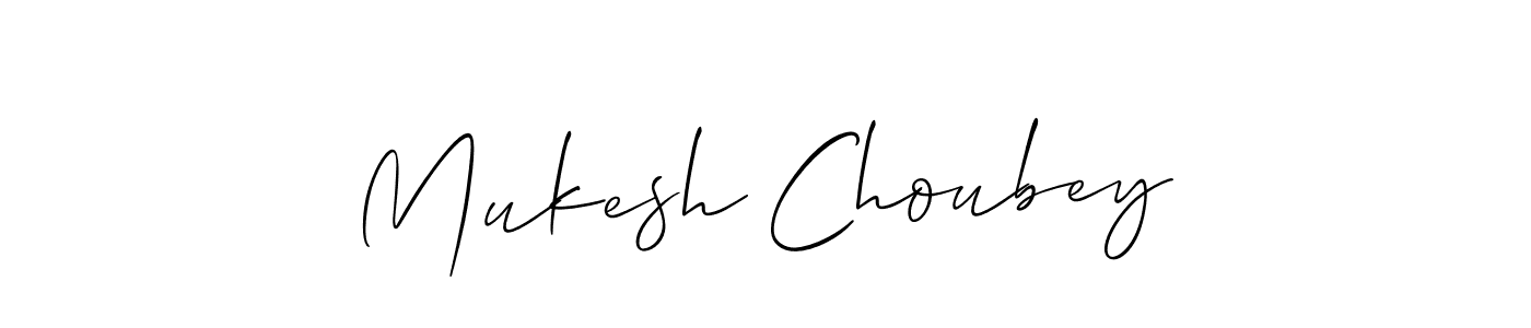 How to make Mukesh Choubey signature? Allison_Script is a professional autograph style. Create handwritten signature for Mukesh Choubey name. Mukesh Choubey signature style 2 images and pictures png