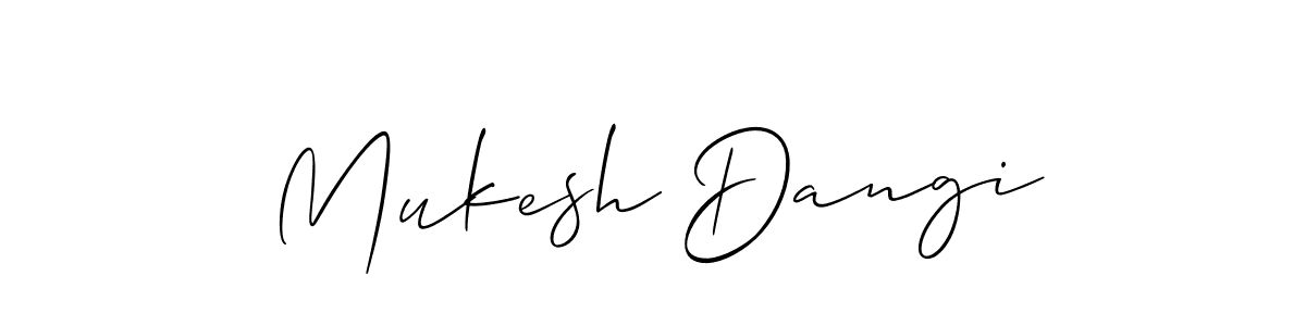 Similarly Allison_Script is the best handwritten signature design. Signature creator online .You can use it as an online autograph creator for name Mukesh Dangi. Mukesh Dangi signature style 2 images and pictures png