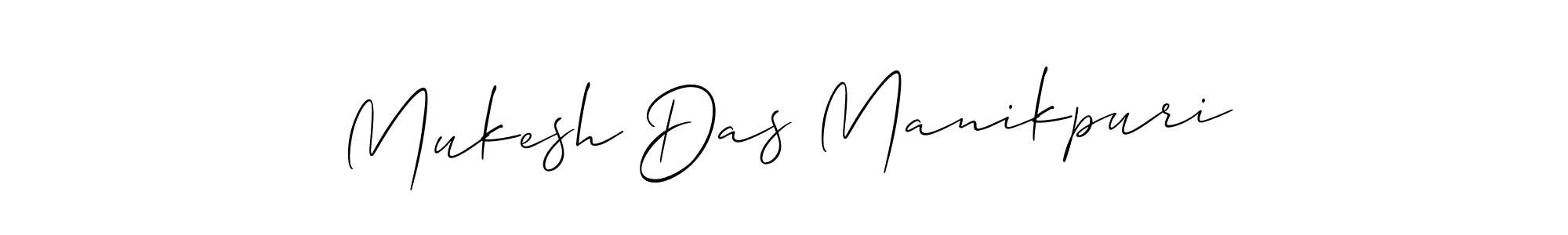The best way (Allison_Script) to make a short signature is to pick only two or three words in your name. The name Mukesh Das Manikpuri include a total of six letters. For converting this name. Mukesh Das Manikpuri signature style 2 images and pictures png