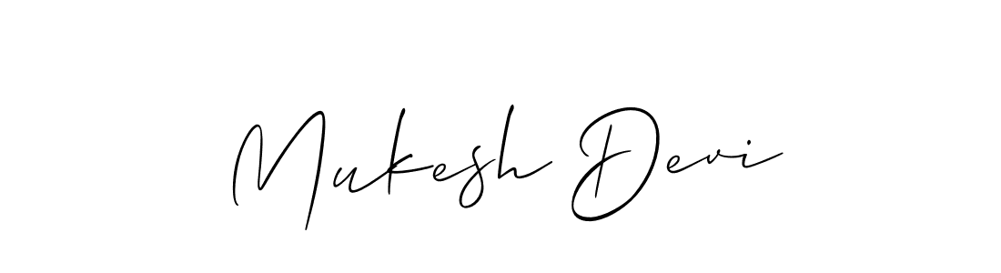 How to make Mukesh Devi signature? Allison_Script is a professional autograph style. Create handwritten signature for Mukesh Devi name. Mukesh Devi signature style 2 images and pictures png