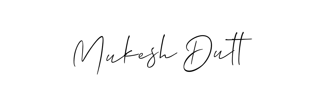 How to Draw Mukesh Dutt signature style? Allison_Script is a latest design signature styles for name Mukesh Dutt. Mukesh Dutt signature style 2 images and pictures png