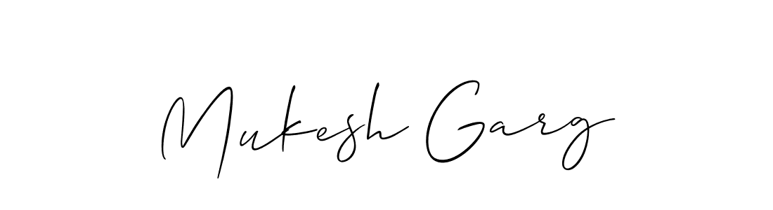 Also we have Mukesh Garg name is the best signature style. Create professional handwritten signature collection using Allison_Script autograph style. Mukesh Garg signature style 2 images and pictures png