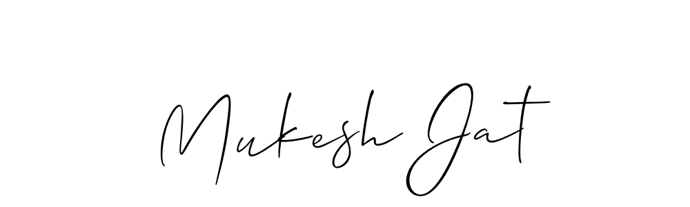 Create a beautiful signature design for name Mukesh Jat. With this signature (Allison_Script) fonts, you can make a handwritten signature for free. Mukesh Jat signature style 2 images and pictures png