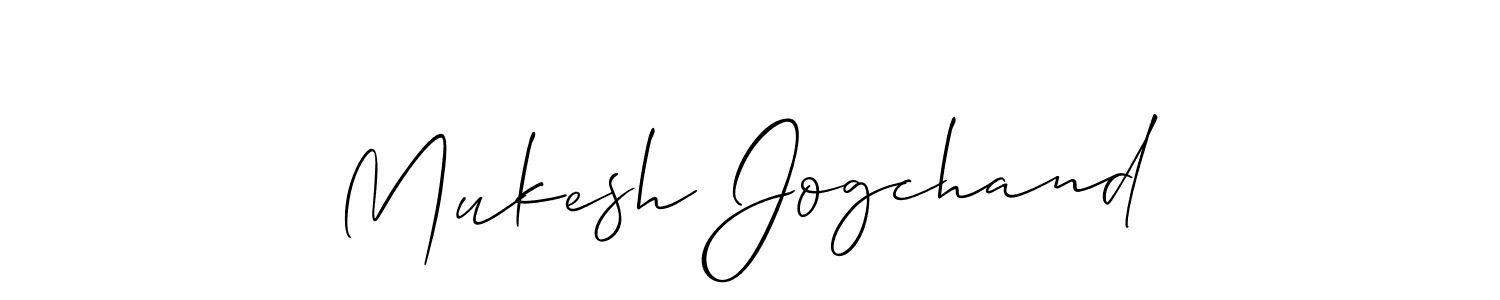 It looks lik you need a new signature style for name Mukesh Jogchand. Design unique handwritten (Allison_Script) signature with our free signature maker in just a few clicks. Mukesh Jogchand signature style 2 images and pictures png