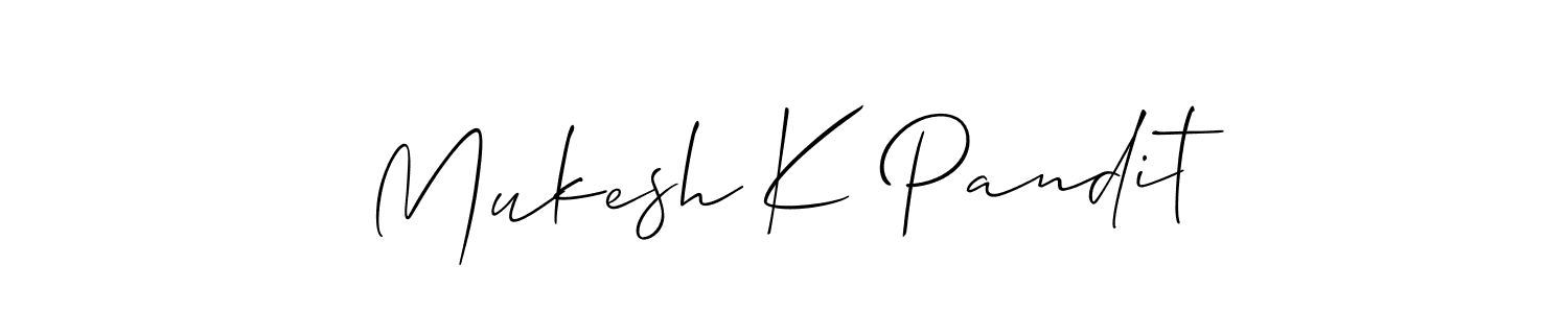 How to Draw Mukesh K Pandit signature style? Allison_Script is a latest design signature styles for name Mukesh K Pandit. Mukesh K Pandit signature style 2 images and pictures png