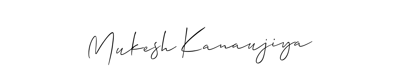 Design your own signature with our free online signature maker. With this signature software, you can create a handwritten (Allison_Script) signature for name Mukesh Kanaujiya. Mukesh Kanaujiya signature style 2 images and pictures png