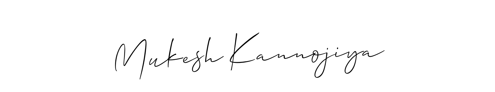 You should practise on your own different ways (Allison_Script) to write your name (Mukesh Kannojiya) in signature. don't let someone else do it for you. Mukesh Kannojiya signature style 2 images and pictures png