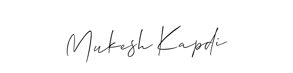 This is the best signature style for the Mukesh Kapdi name. Also you like these signature font (Allison_Script). Mix name signature. Mukesh Kapdi signature style 2 images and pictures png