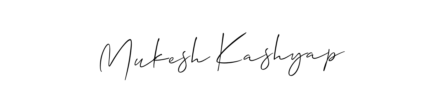 It looks lik you need a new signature style for name Mukesh Kashyap. Design unique handwritten (Allison_Script) signature with our free signature maker in just a few clicks. Mukesh Kashyap signature style 2 images and pictures png