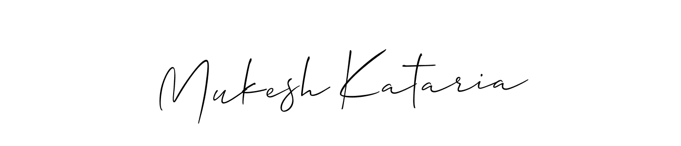 Design your own signature with our free online signature maker. With this signature software, you can create a handwritten (Allison_Script) signature for name Mukesh Kataria. Mukesh Kataria signature style 2 images and pictures png