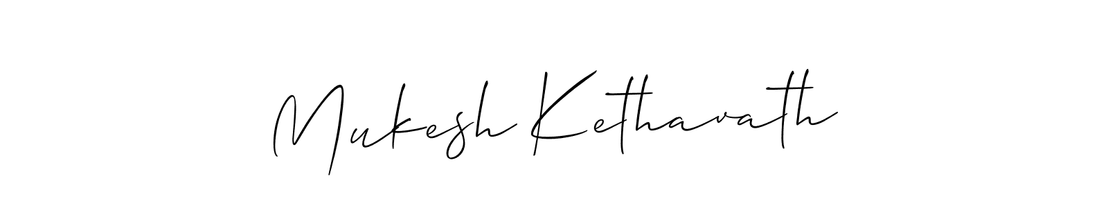 Make a beautiful signature design for name Mukesh Kethavath. With this signature (Allison_Script) style, you can create a handwritten signature for free. Mukesh Kethavath signature style 2 images and pictures png