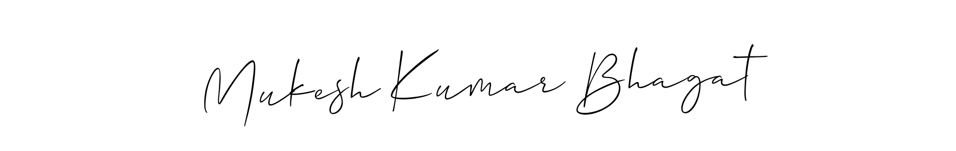 How to make Mukesh Kumar Bhagat name signature. Use Allison_Script style for creating short signs online. This is the latest handwritten sign. Mukesh Kumar Bhagat signature style 2 images and pictures png