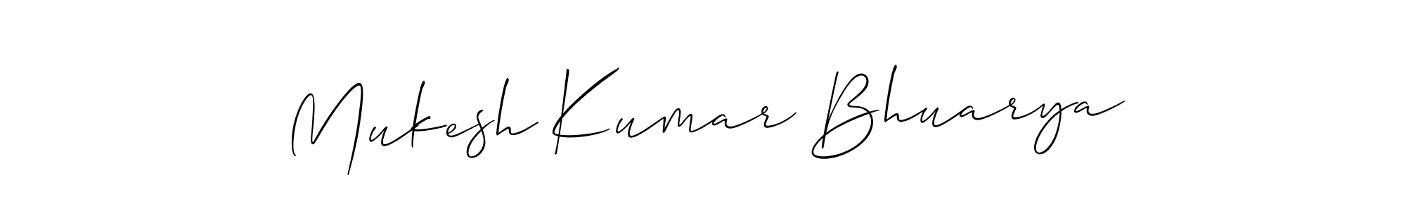 It looks lik you need a new signature style for name Mukesh Kumar Bhuarya. Design unique handwritten (Allison_Script) signature with our free signature maker in just a few clicks. Mukesh Kumar Bhuarya signature style 2 images and pictures png