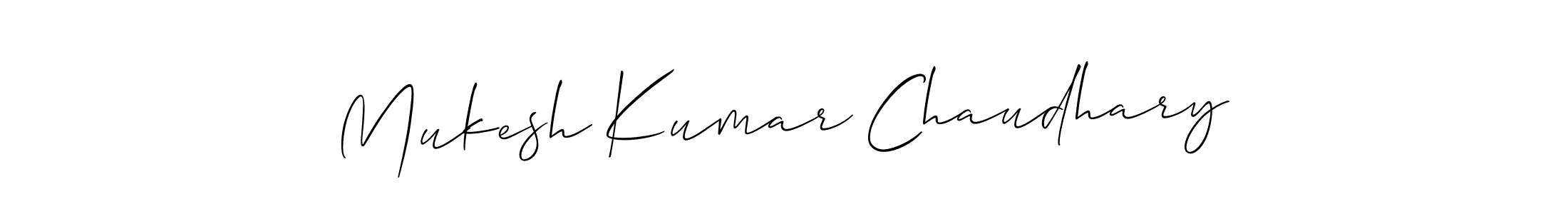 Make a beautiful signature design for name Mukesh Kumar Chaudhary. With this signature (Allison_Script) style, you can create a handwritten signature for free. Mukesh Kumar Chaudhary signature style 2 images and pictures png