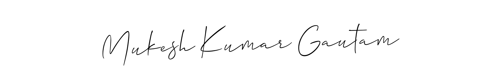 Mukesh Kumar Gautam stylish signature style. Best Handwritten Sign (Allison_Script) for my name. Handwritten Signature Collection Ideas for my name Mukesh Kumar Gautam. Mukesh Kumar Gautam signature style 2 images and pictures png