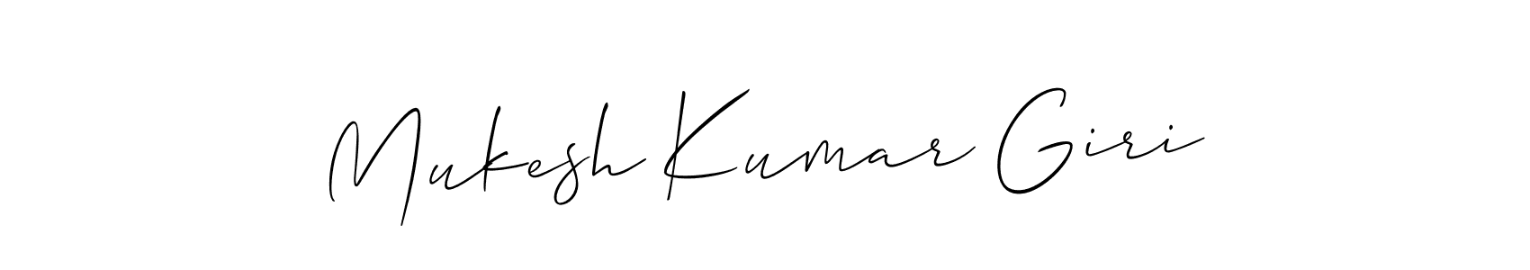 Also we have Mukesh Kumar Giri name is the best signature style. Create professional handwritten signature collection using Allison_Script autograph style. Mukesh Kumar Giri signature style 2 images and pictures png