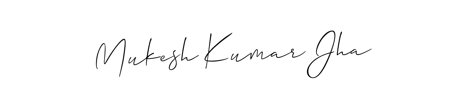 Design your own signature with our free online signature maker. With this signature software, you can create a handwritten (Allison_Script) signature for name Mukesh Kumar Jha. Mukesh Kumar Jha signature style 2 images and pictures png