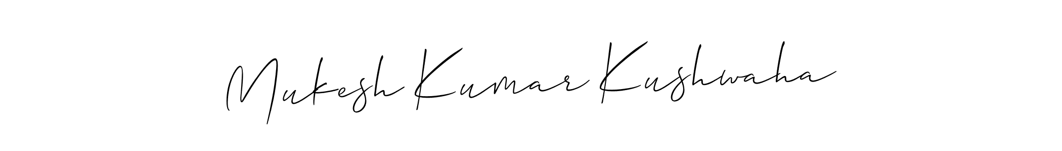 It looks lik you need a new signature style for name Mukesh Kumar Kushwaha. Design unique handwritten (Allison_Script) signature with our free signature maker in just a few clicks. Mukesh Kumar Kushwaha signature style 2 images and pictures png