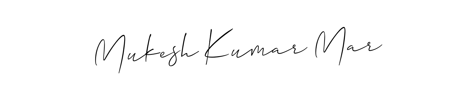 How to make Mukesh Kumar Mar signature? Allison_Script is a professional autograph style. Create handwritten signature for Mukesh Kumar Mar name. Mukesh Kumar Mar signature style 2 images and pictures png