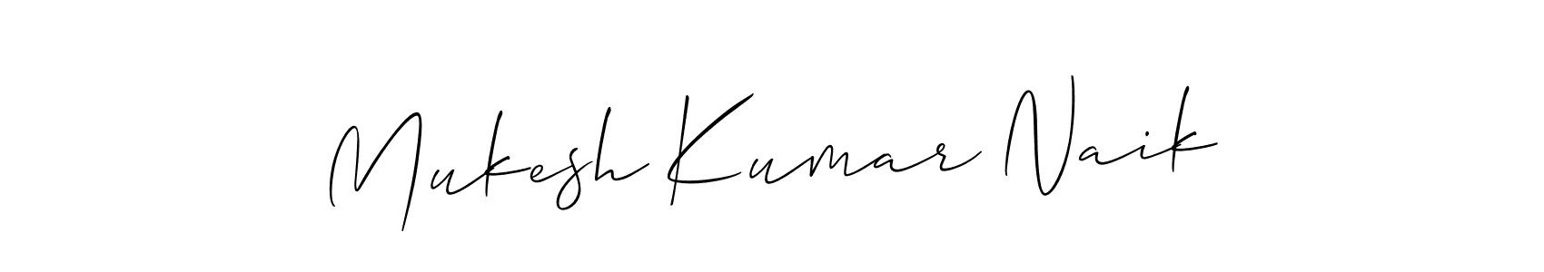 How to make Mukesh Kumar Naik name signature. Use Allison_Script style for creating short signs online. This is the latest handwritten sign. Mukesh Kumar Naik signature style 2 images and pictures png