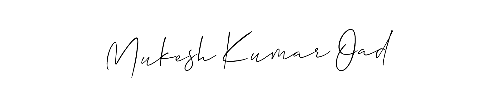 Make a short Mukesh Kumar Oad signature style. Manage your documents anywhere anytime using Allison_Script. Create and add eSignatures, submit forms, share and send files easily. Mukesh Kumar Oad signature style 2 images and pictures png