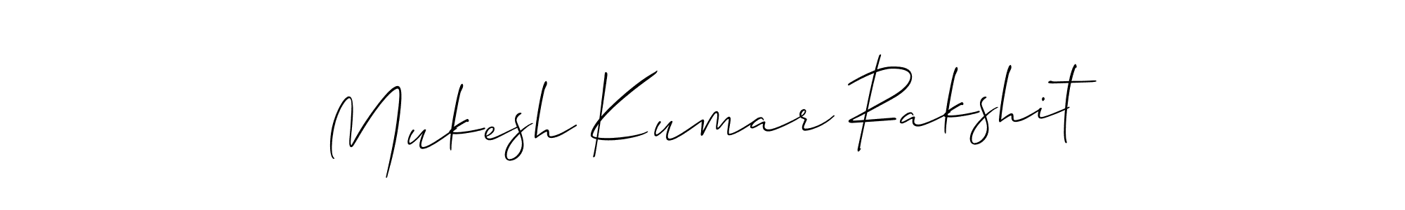 Create a beautiful signature design for name Mukesh Kumar Rakshit. With this signature (Allison_Script) fonts, you can make a handwritten signature for free. Mukesh Kumar Rakshit signature style 2 images and pictures png