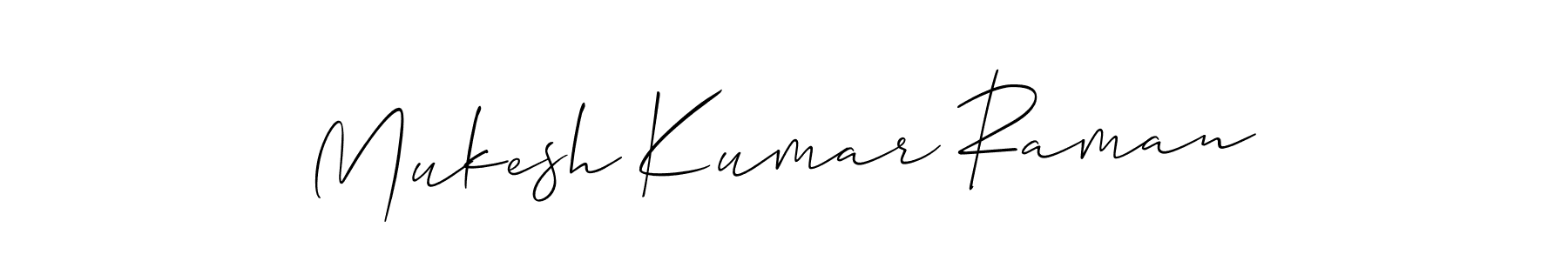 How to Draw Mukesh Kumar Raman signature style? Allison_Script is a latest design signature styles for name Mukesh Kumar Raman. Mukesh Kumar Raman signature style 2 images and pictures png