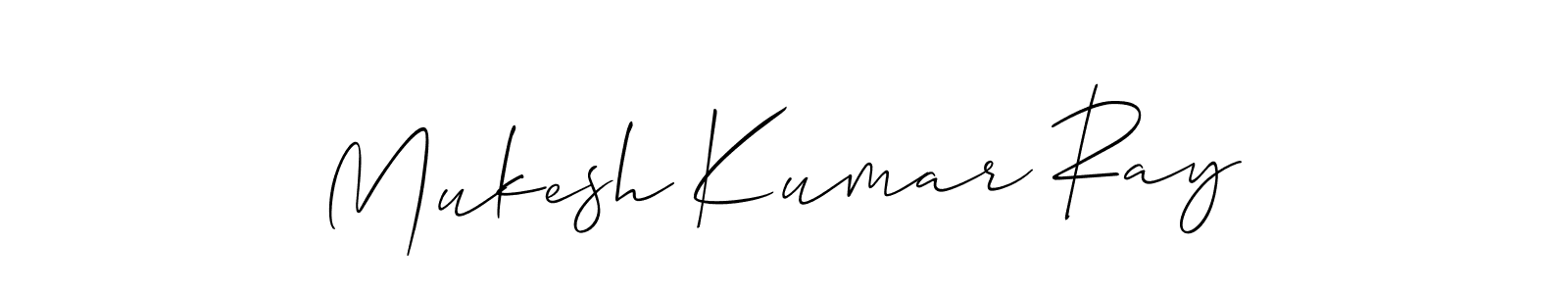 The best way (Allison_Script) to make a short signature is to pick only two or three words in your name. The name Mukesh Kumar Ray include a total of six letters. For converting this name. Mukesh Kumar Ray signature style 2 images and pictures png