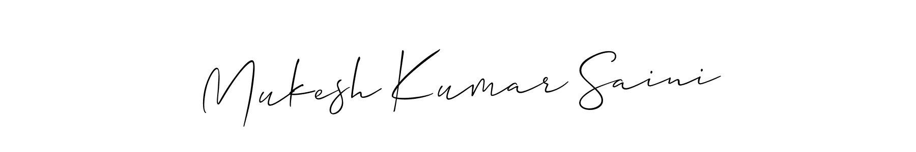 How to Draw Mukesh Kumar Saini signature style? Allison_Script is a latest design signature styles for name Mukesh Kumar Saini. Mukesh Kumar Saini signature style 2 images and pictures png