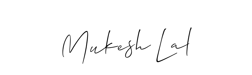 Design your own signature with our free online signature maker. With this signature software, you can create a handwritten (Allison_Script) signature for name Mukesh Lal. Mukesh Lal signature style 2 images and pictures png