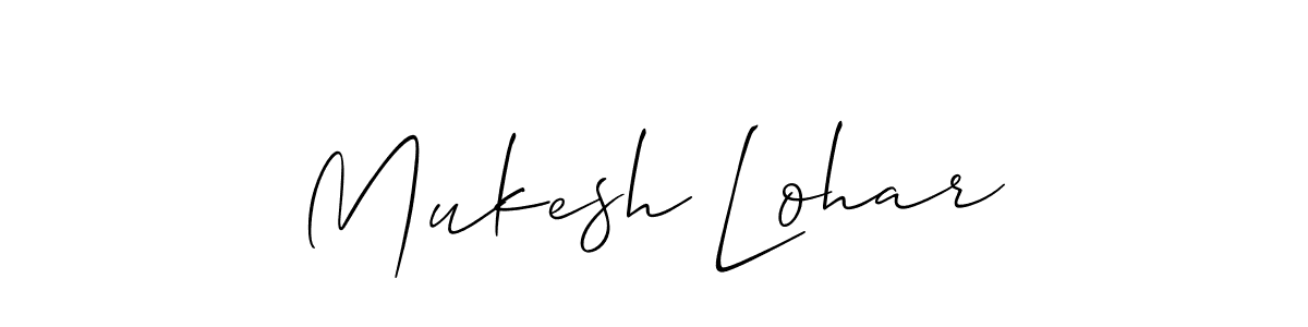 It looks lik you need a new signature style for name Mukesh Lohar. Design unique handwritten (Allison_Script) signature with our free signature maker in just a few clicks. Mukesh Lohar signature style 2 images and pictures png