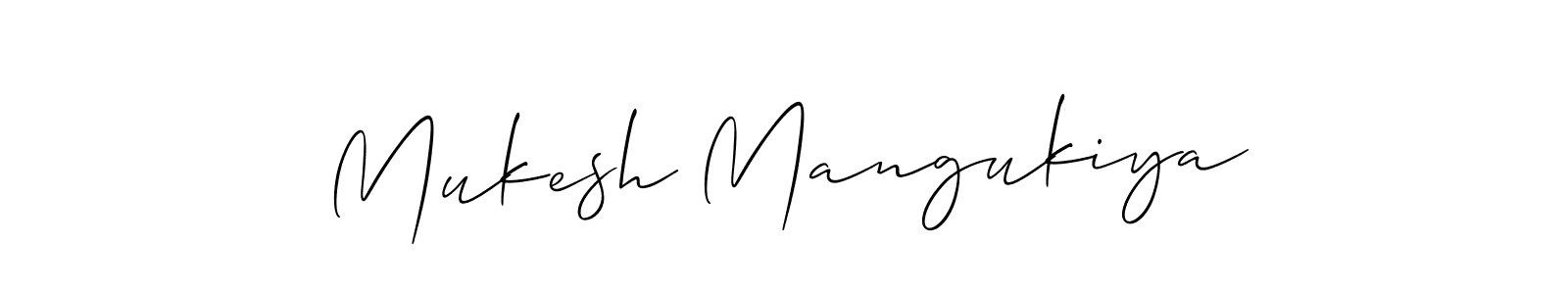 Make a short Mukesh Mangukiya signature style. Manage your documents anywhere anytime using Allison_Script. Create and add eSignatures, submit forms, share and send files easily. Mukesh Mangukiya signature style 2 images and pictures png