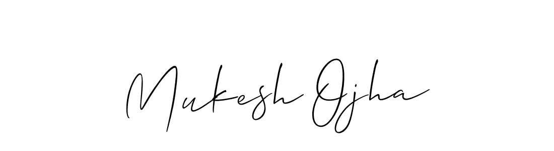 Create a beautiful signature design for name Mukesh Ojha. With this signature (Allison_Script) fonts, you can make a handwritten signature for free. Mukesh Ojha signature style 2 images and pictures png
