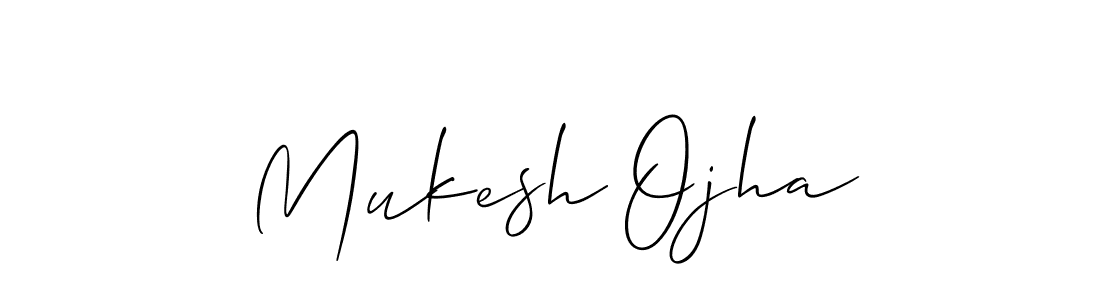 Also we have Mukesh Ojha name is the best signature style. Create professional handwritten signature collection using Allison_Script autograph style. Mukesh Ojha signature style 2 images and pictures png