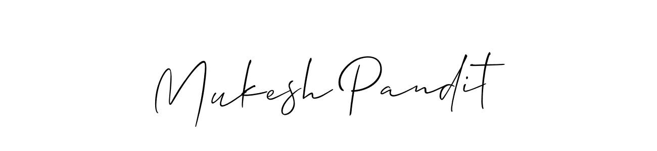 Create a beautiful signature design for name Mukesh Pandit. With this signature (Allison_Script) fonts, you can make a handwritten signature for free. Mukesh Pandit signature style 2 images and pictures png