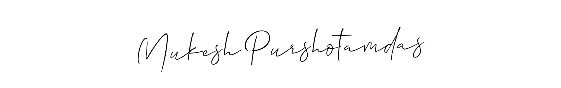 Design your own signature with our free online signature maker. With this signature software, you can create a handwritten (Allison_Script) signature for name Mukesh Purshotamdas. Mukesh Purshotamdas signature style 2 images and pictures png