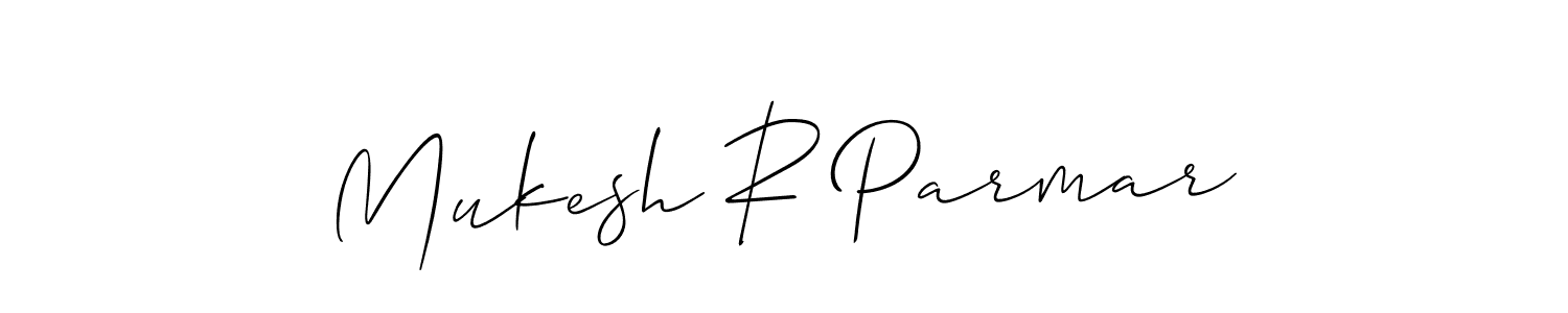 Also You can easily find your signature by using the search form. We will create Mukesh R Parmar name handwritten signature images for you free of cost using Allison_Script sign style. Mukesh R Parmar signature style 2 images and pictures png