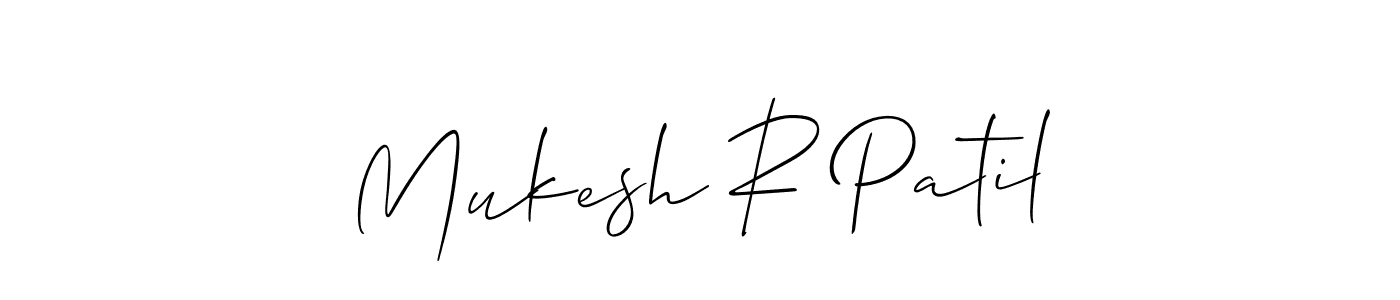 Mukesh R Patil stylish signature style. Best Handwritten Sign (Allison_Script) for my name. Handwritten Signature Collection Ideas for my name Mukesh R Patil. Mukesh R Patil signature style 2 images and pictures png