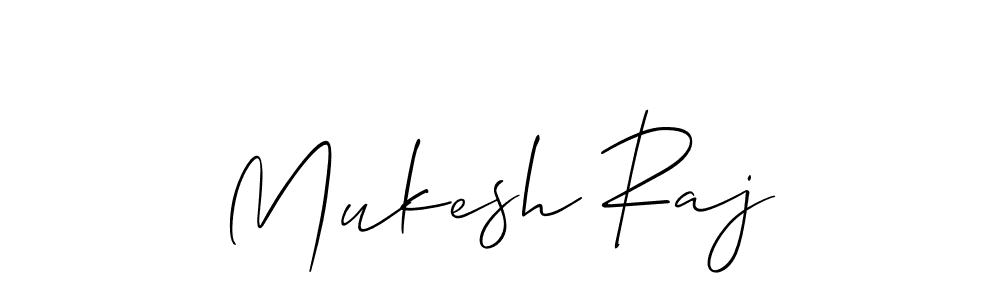 Mukesh Raj stylish signature style. Best Handwritten Sign (Allison_Script) for my name. Handwritten Signature Collection Ideas for my name Mukesh Raj. Mukesh Raj signature style 2 images and pictures png