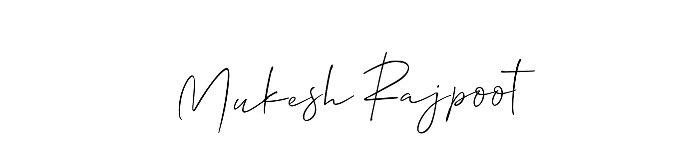 The best way (Allison_Script) to make a short signature is to pick only two or three words in your name. The name Mukesh Rajpoot include a total of six letters. For converting this name. Mukesh Rajpoot signature style 2 images and pictures png