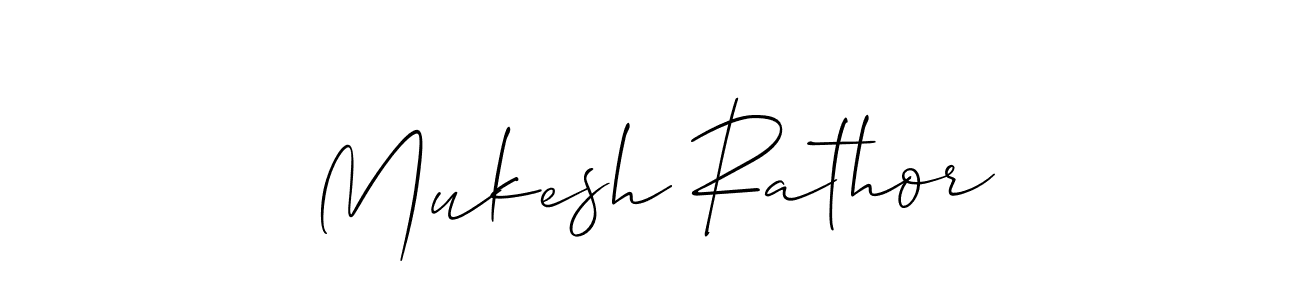 Make a beautiful signature design for name Mukesh Rathor. With this signature (Allison_Script) style, you can create a handwritten signature for free. Mukesh Rathor signature style 2 images and pictures png