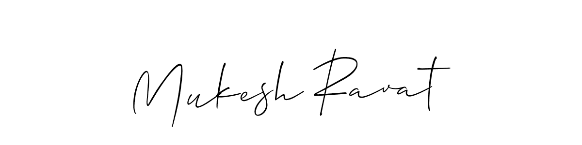 How to make Mukesh Ravat signature? Allison_Script is a professional autograph style. Create handwritten signature for Mukesh Ravat name. Mukesh Ravat signature style 2 images and pictures png